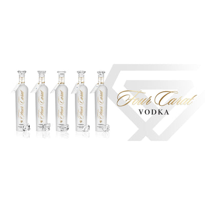 Four Carat Vodka Collectors Edition With Diamond Cut Closure (Full Set)