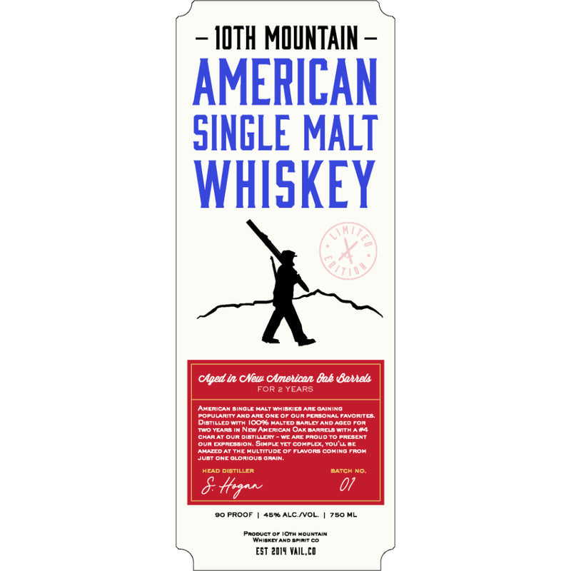 10th Mountain American Single Malt Whiskey