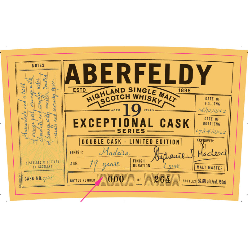 Aberfeldy 19 Year Old Exceptional Cask Series Madeira Finish