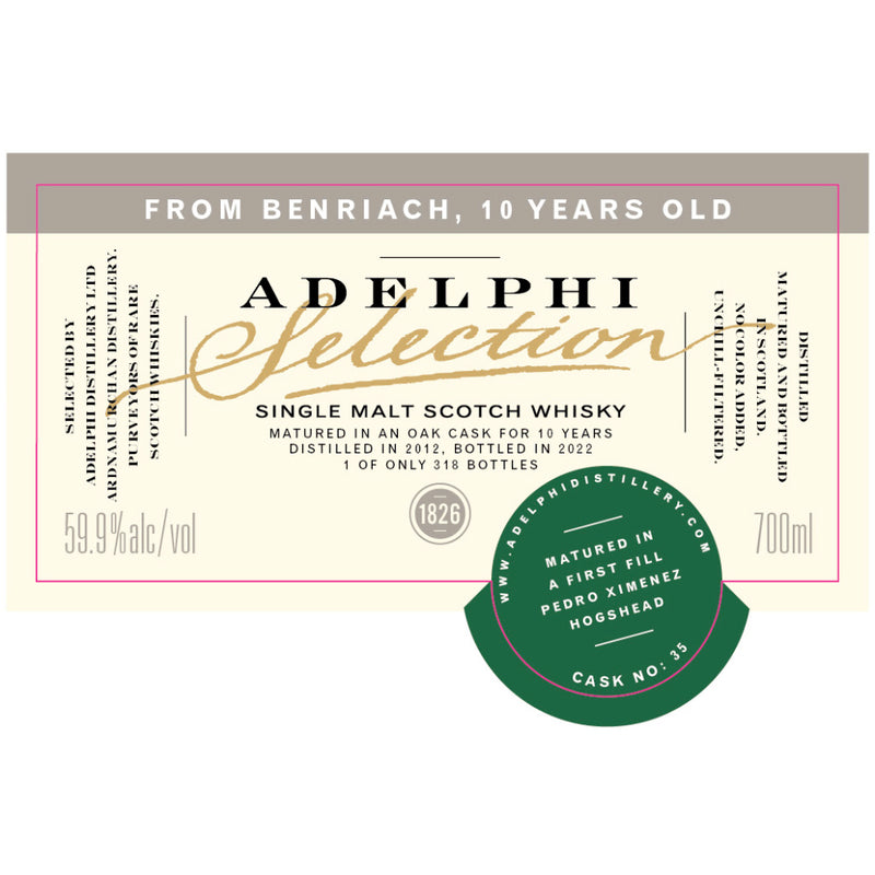 Adelphi Selection Benriach 10 Year Old 2012