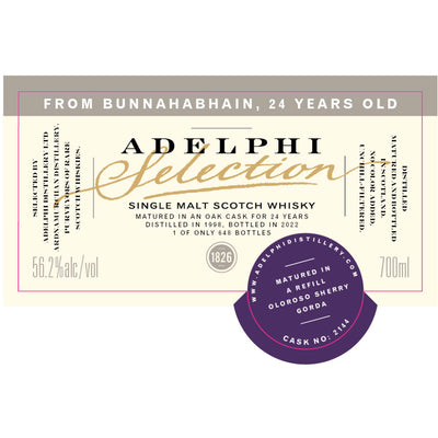 Adelphi Selection Bunnahabhain 24 Year Old 1998