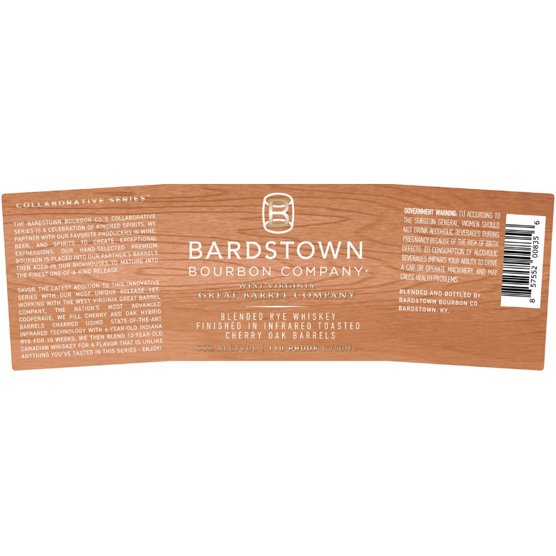 Bardstown Bourbon Collaborative Series West Virginia Great Barrel Company Blended Rye