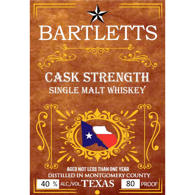 Bartletts Cask Strength Single Malt Whiskey