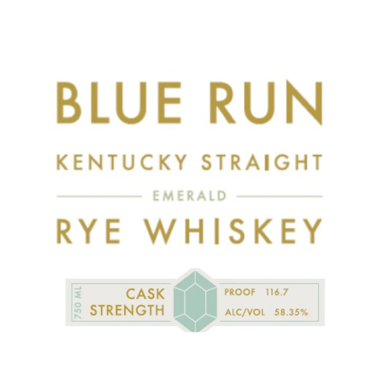 Blue Run Emerald Cask Strength Kentucky Straight Rye Whiskey