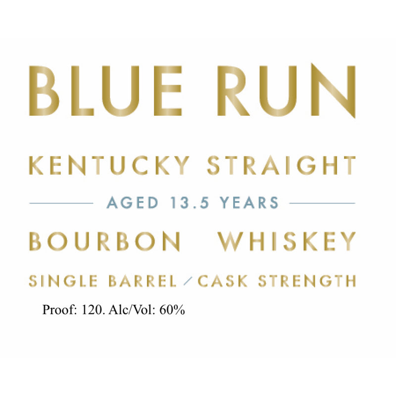 Blue Run 13.5 Year Old Single Barrel Cask Strength Bourbon