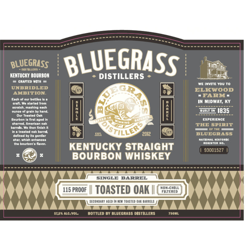 Bluegrass Single Barrel Toasted Oak Bourbon