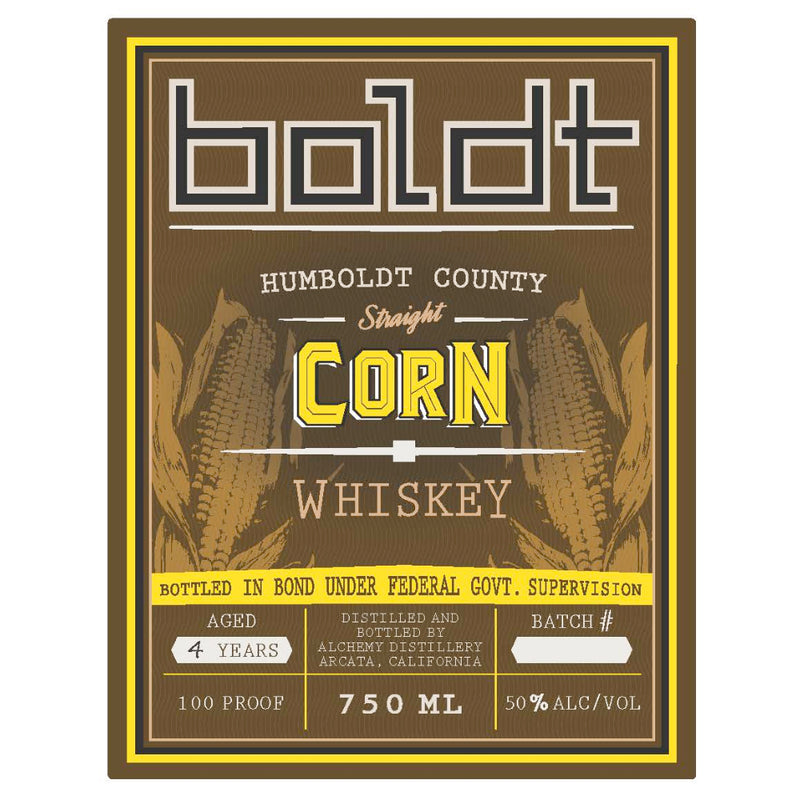 Boldt Humboldt County Straight Corn Whiskey