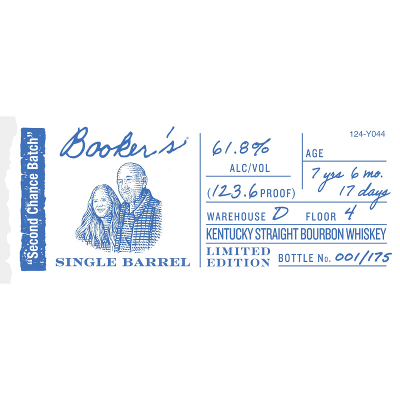 Booker’s Single Barrel "Second Chance Batch" Bourbon