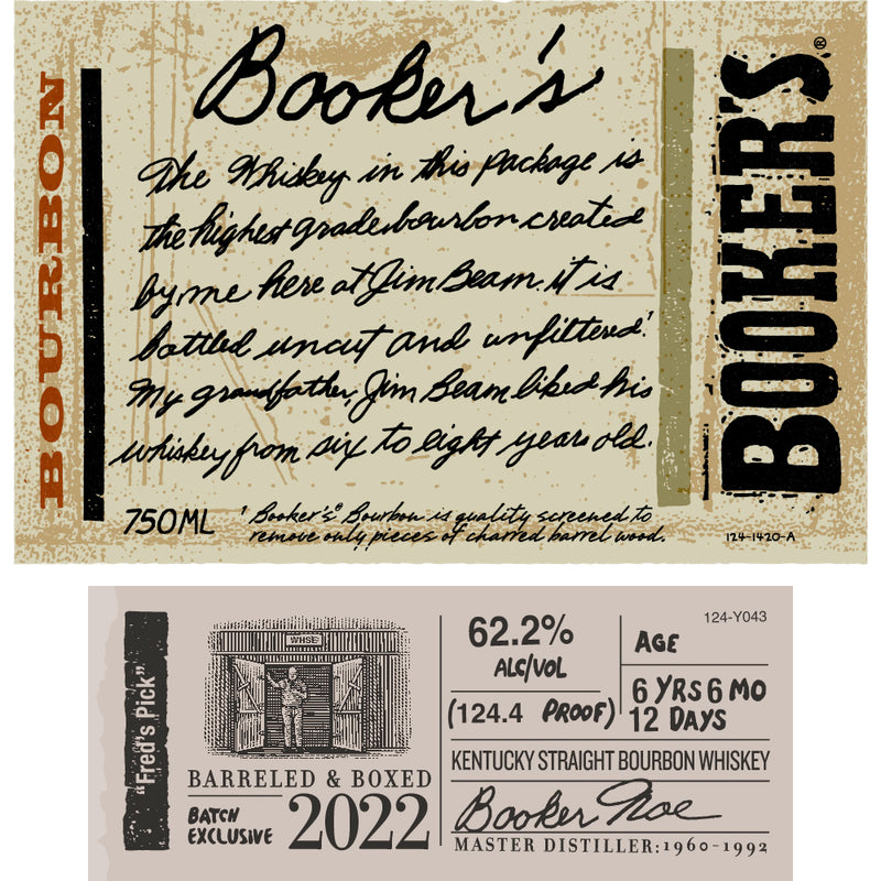 Booker’s “Fred’s Pick” Barreled & Boxed 2022