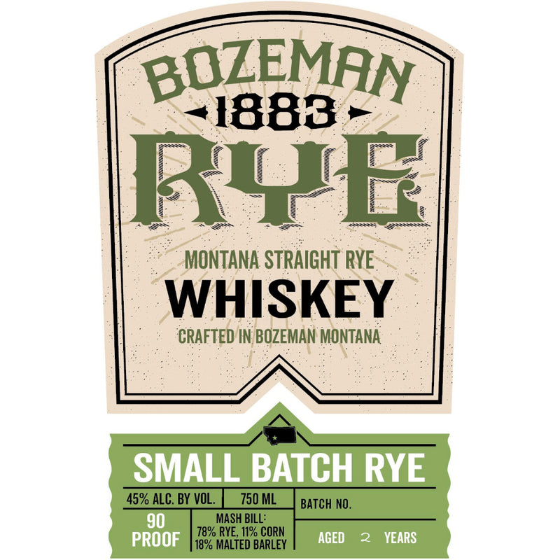 Bozeman 1883 Small Batch Straight Rye