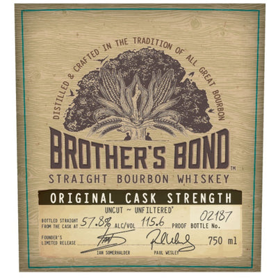 Brother's Bond Cask Strength Bourbon By Ian Somerhalder & Paul Wesley