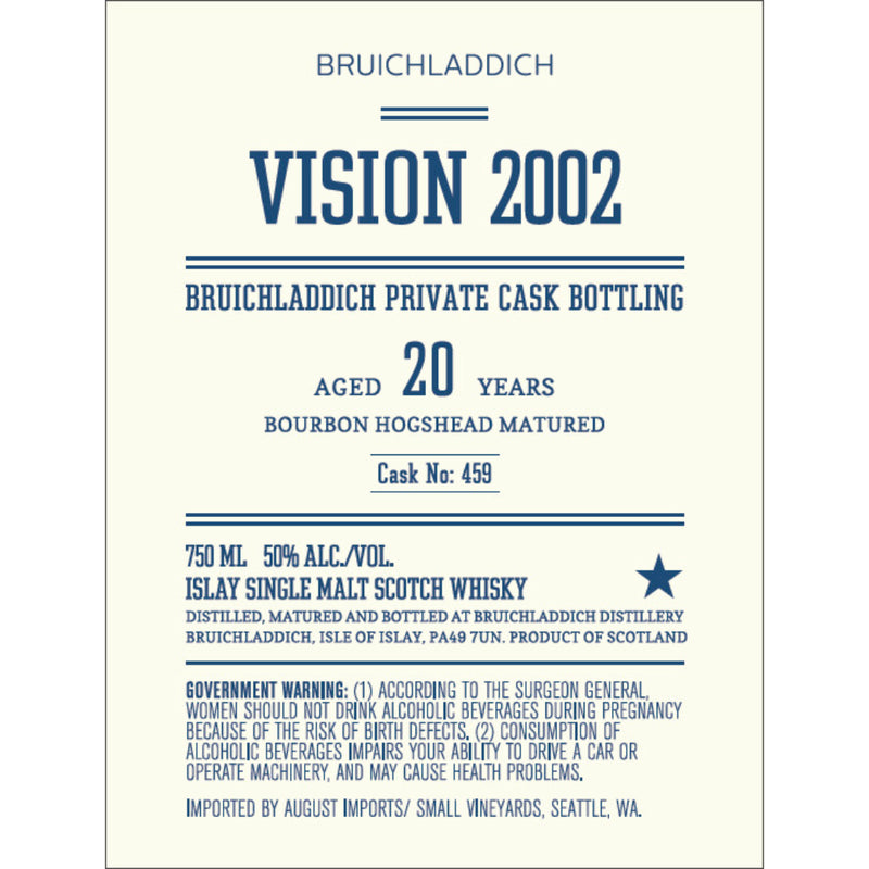Bruichladdich Vision 2002 20 Year Old