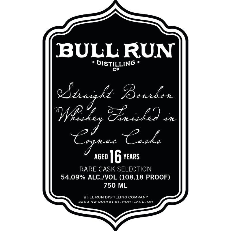Bull Run 16 Year Old Cognac Cask Finished Bourbon