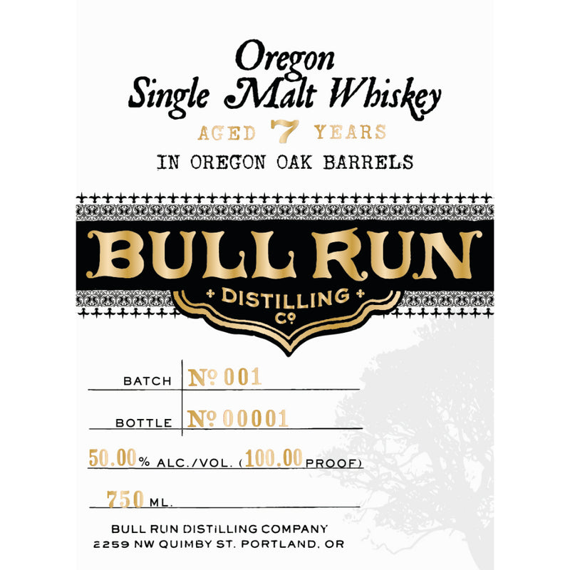 Bull Run 7 Year Old Oregon Single Malt Whiskey