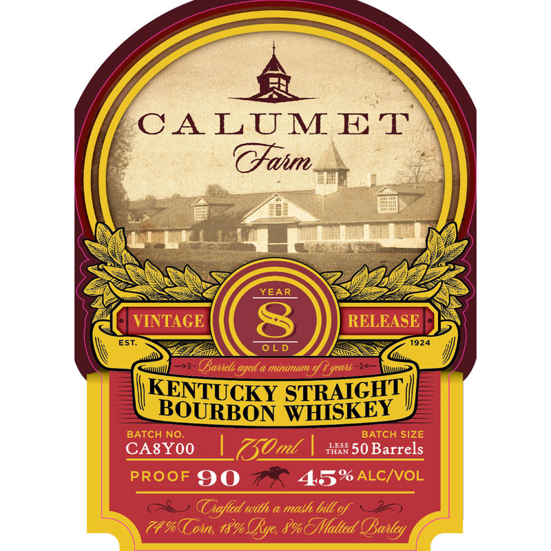 Calumet Farm 8 Year Old Bourbon Vintage Release