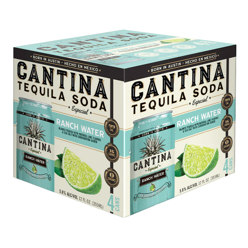 Cantina Ranch Water Tequila Soda 4pk