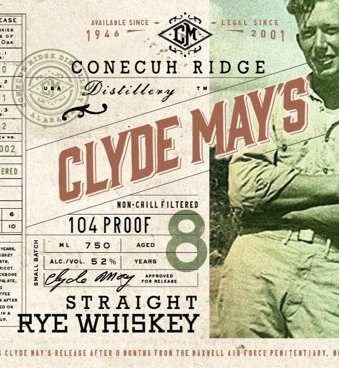 Clyde May’s 8 Year Old Rye Whiskey