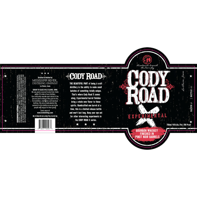 Cody Road Experimental Bourbon Finished in Pinot Noir Barrels