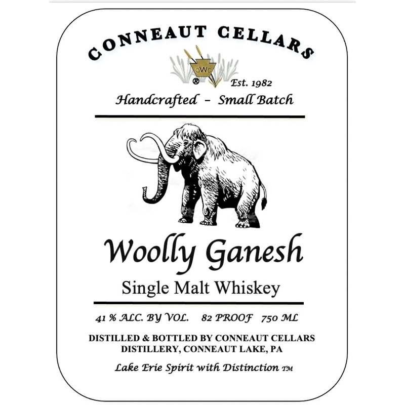 Conneaut Cellars Woolly Ganesh Single Malt Whiskey
