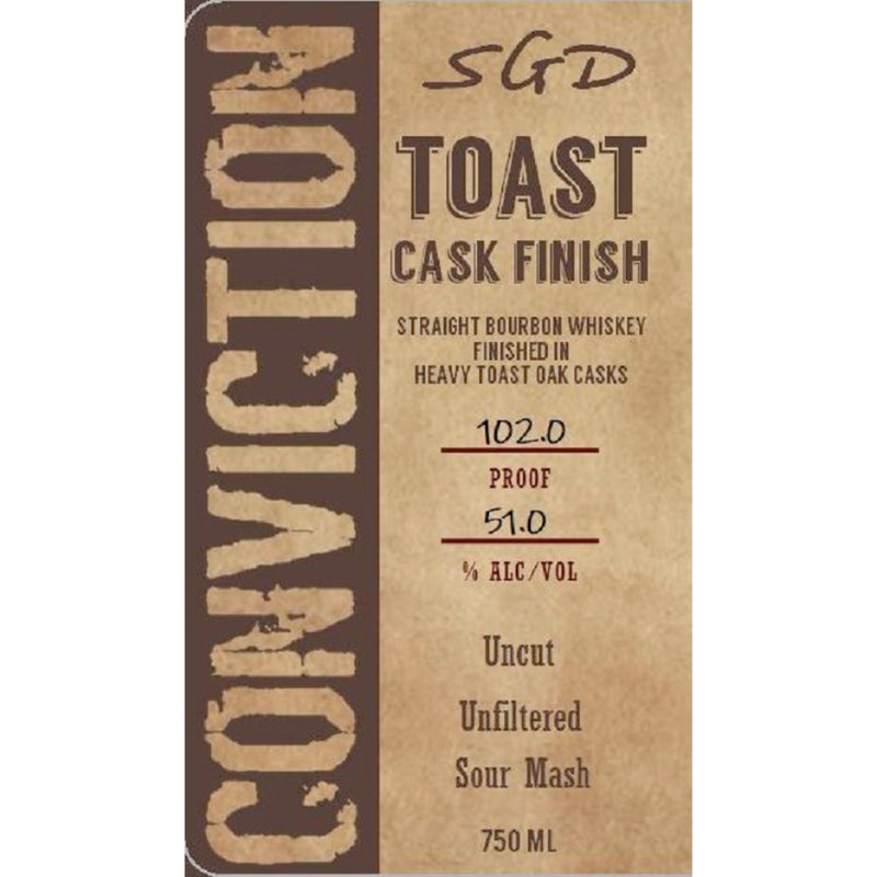 Conviction Toast Cask Finish Straight Bourbon