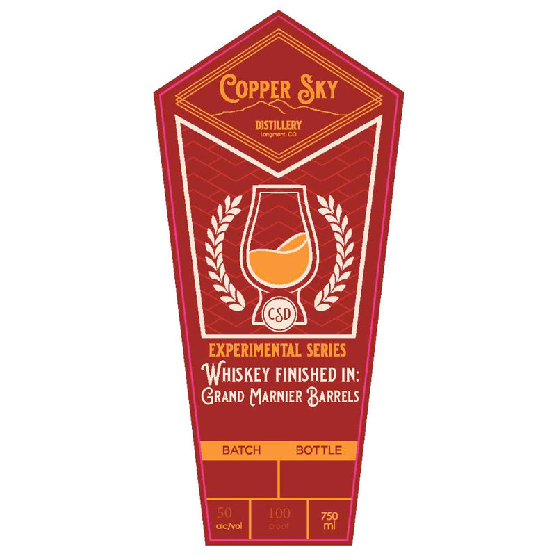 Copper Sky Grand Marnier Barrel Finished Whiskey