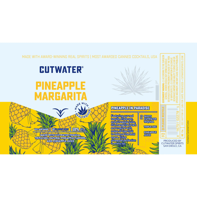Cutwater Pineapple Margarita 4pk