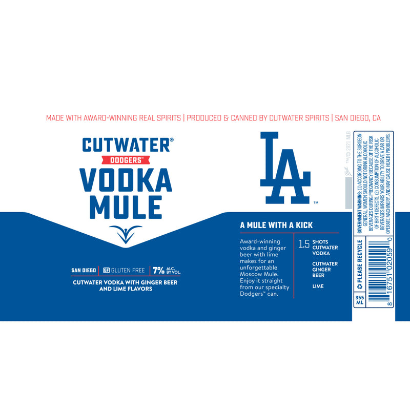 Cutwater Spirits LA Dodgers Vodka Mule