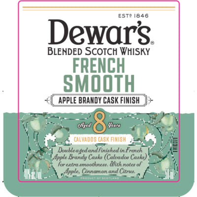 Dewar's French Smooth Apple Brandy Cask Finish 8 Year Old