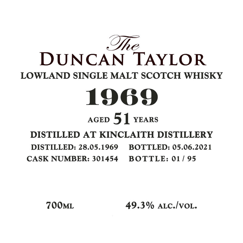 Duncan Taylor Kinclaith Distillery 51 Year Old 1969