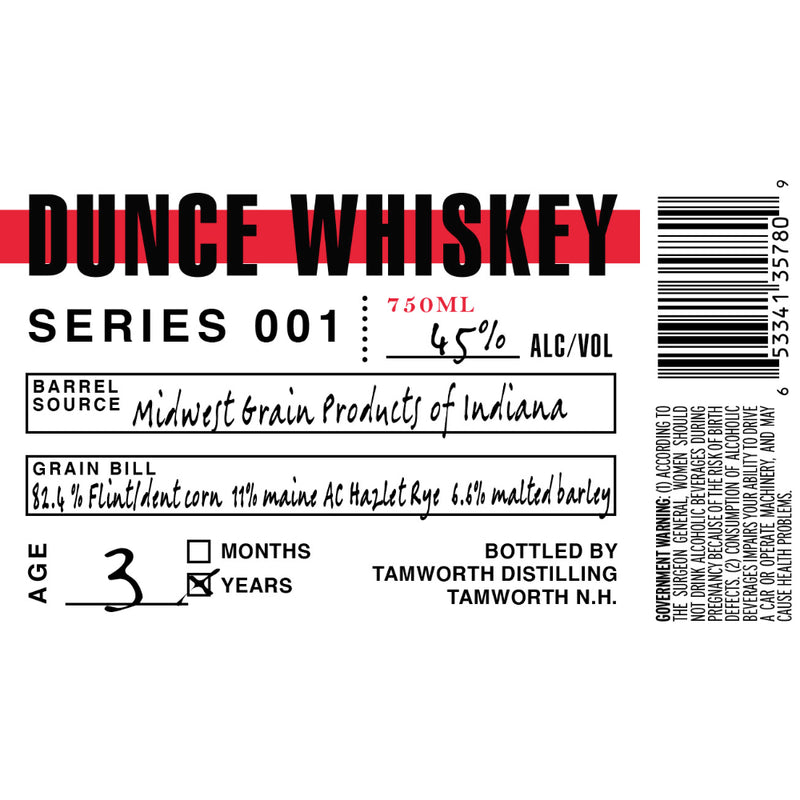 Dunce Whiskey Series 001