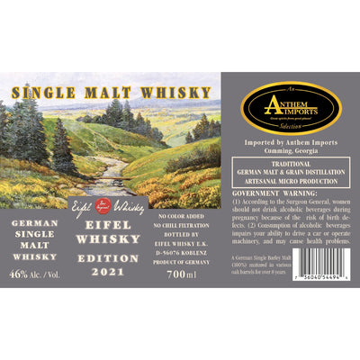 Eifel German Single Malt Whisky 2021 Edition