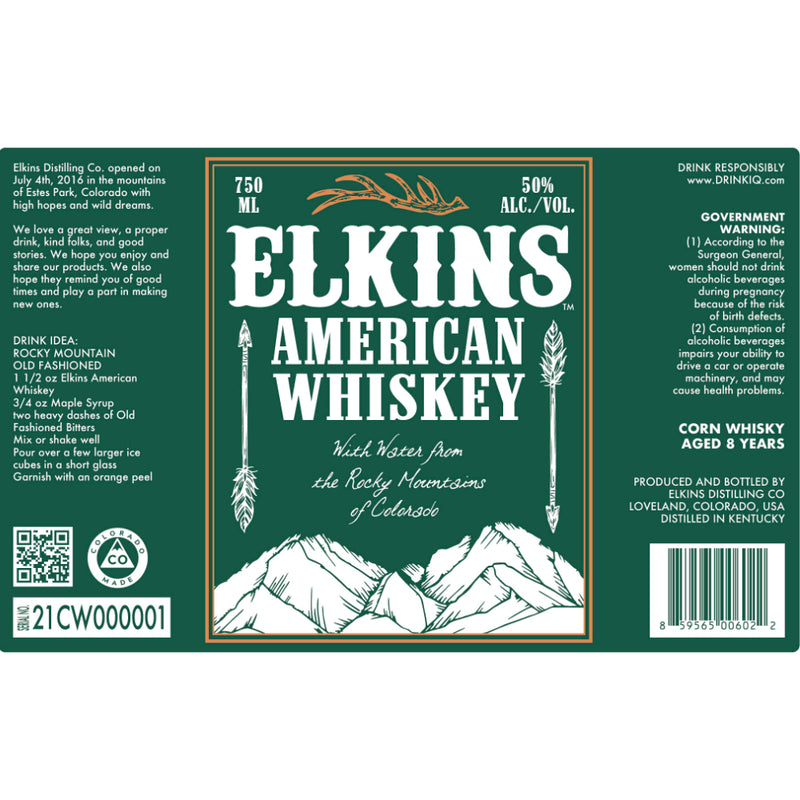 Elkins American Whiskey Aged 8 Years