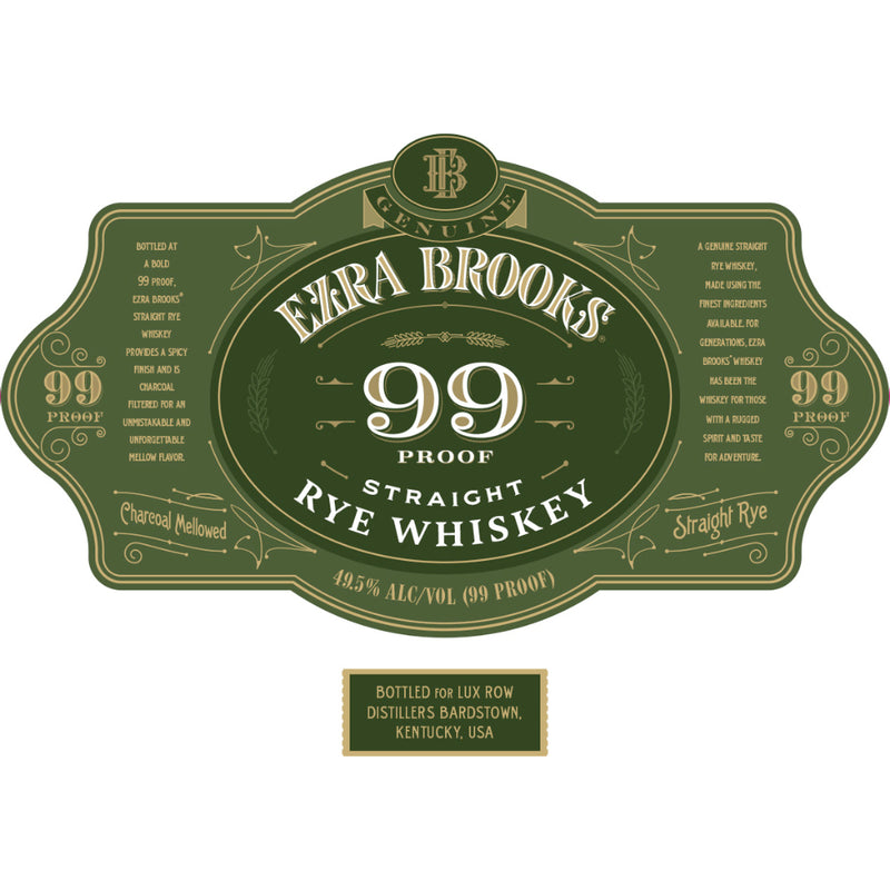 Ezra Brooks 99 Proof Straight Rye