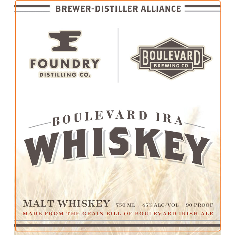 Foundry Distillery Boulevard IRA Malt Whiskey
