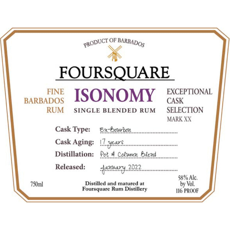 Foursquare Isonomy Single Blended Rum