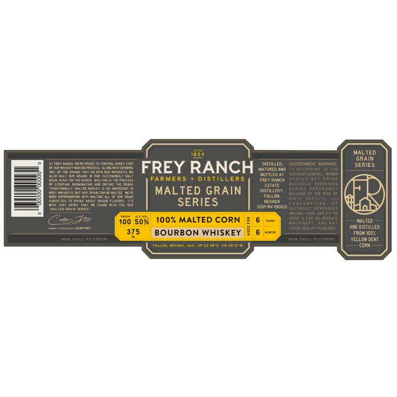 Frey Ranch Malted Grain Series 100% Malted Bourbon Whiskey 375mL