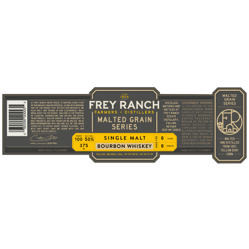 Frey Ranch Malted Grain Series Single Malt Bourbon Whiskey 375mL