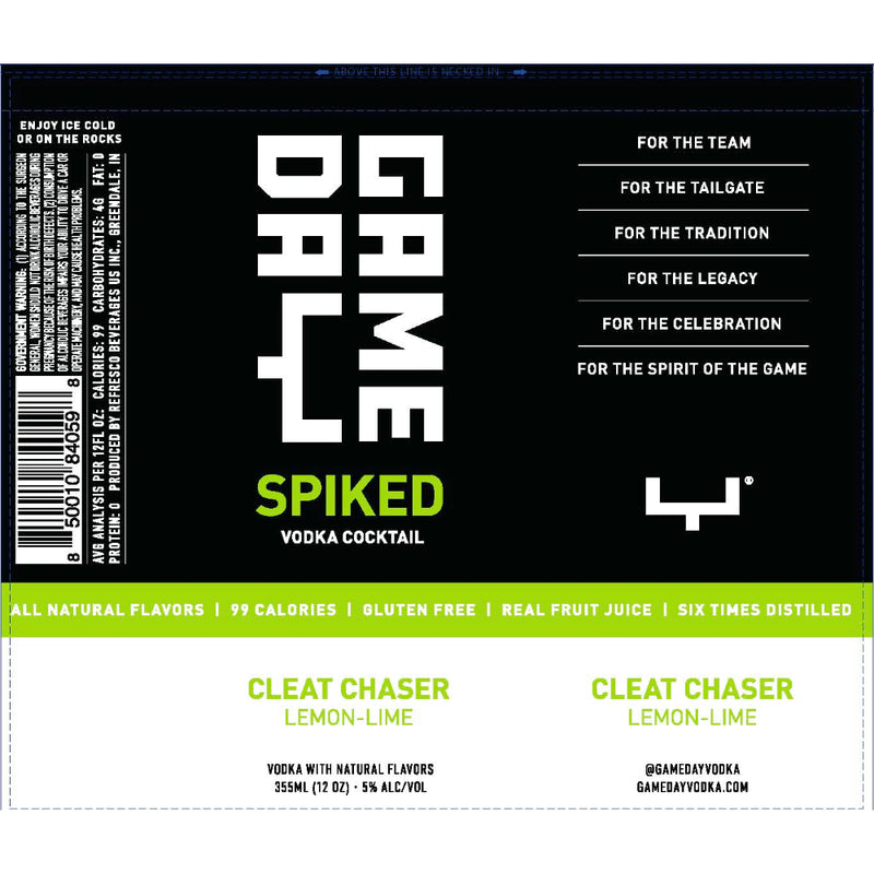 GameDay Cleat Chaser Lemon-Lime Spiked Vodka Cocktail 4pk
