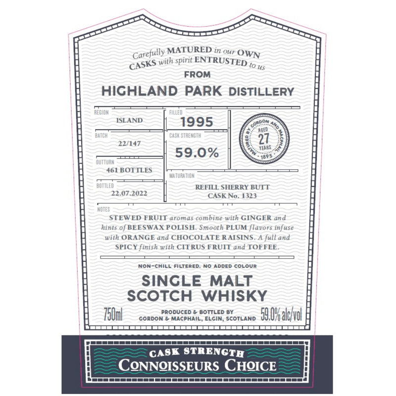 Gordon & MacPhail Highland Park 27 Year Old Connoisseurs Choice