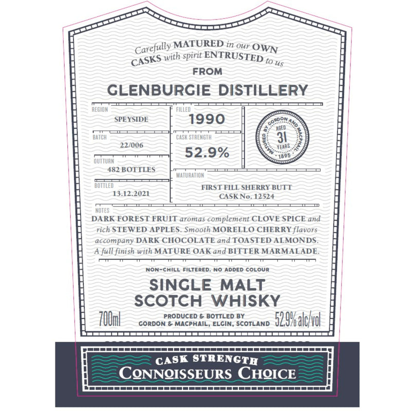 Gordon and Macphail Glenburgie 31 Year Old Connoisseurs Choice