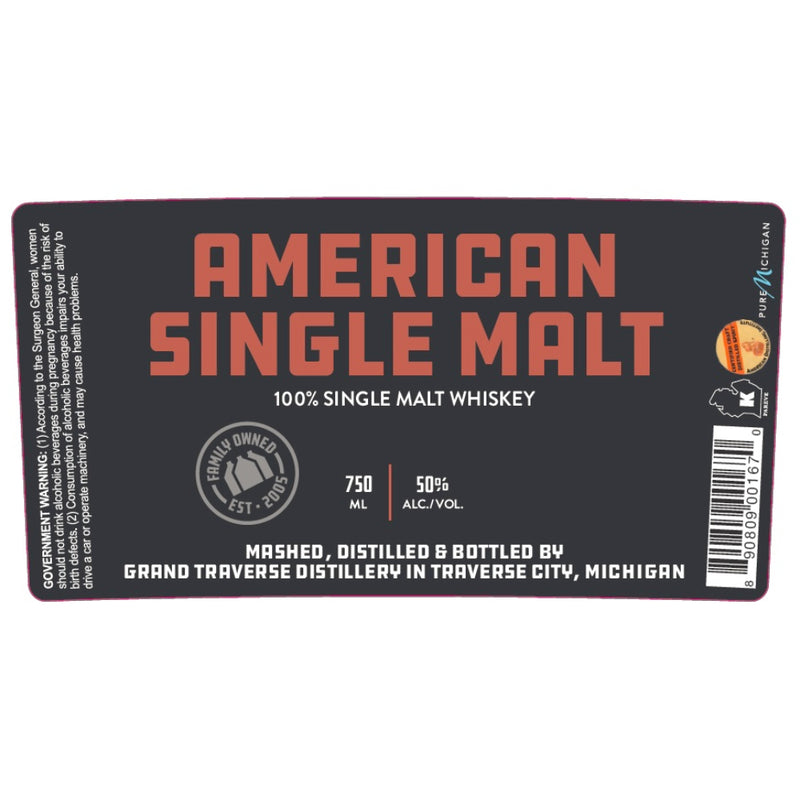 Grand Traverse Distillery American Single Malt