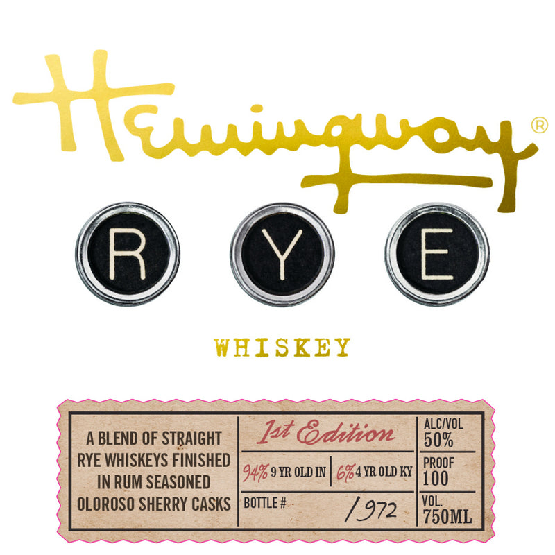 Hemingway Rye Whiskey 1st Edition