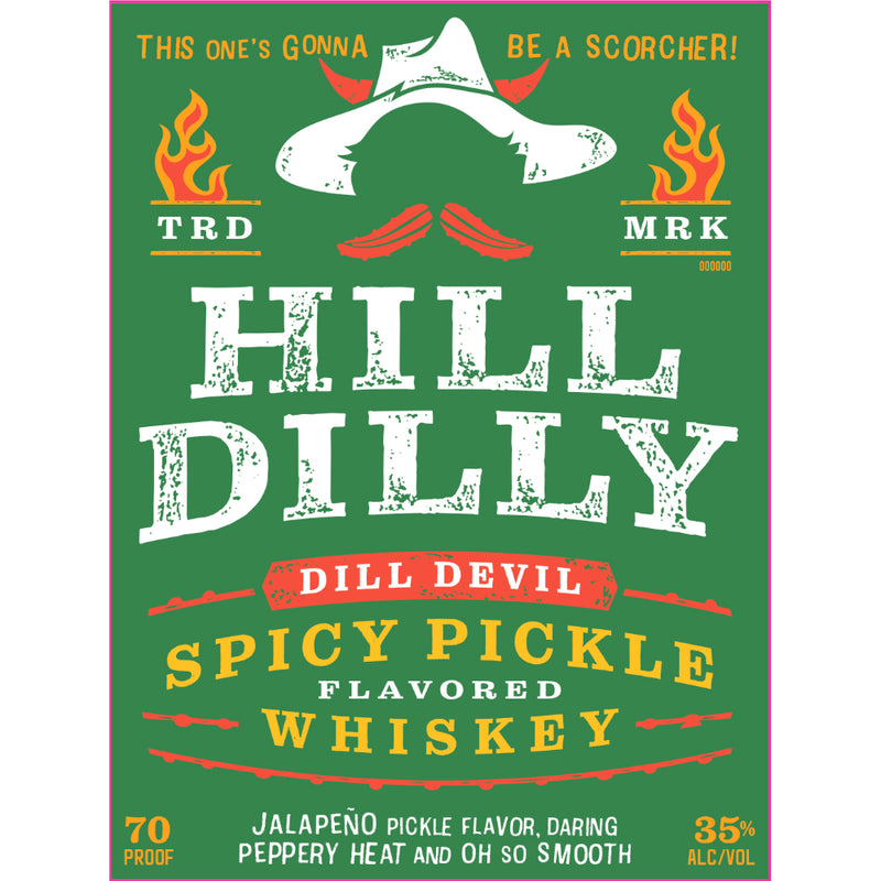 Hill Dilly Dill Devil Spicy Pickle Flavored Whiskey