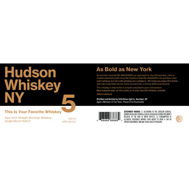 Hudson This is Your Favorite Whiskey 5 Year Old