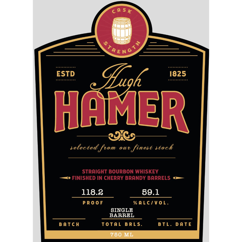 Hugh Hamer Cask Strength Straight Bourbon Finished in Cherry Brandy Barrels