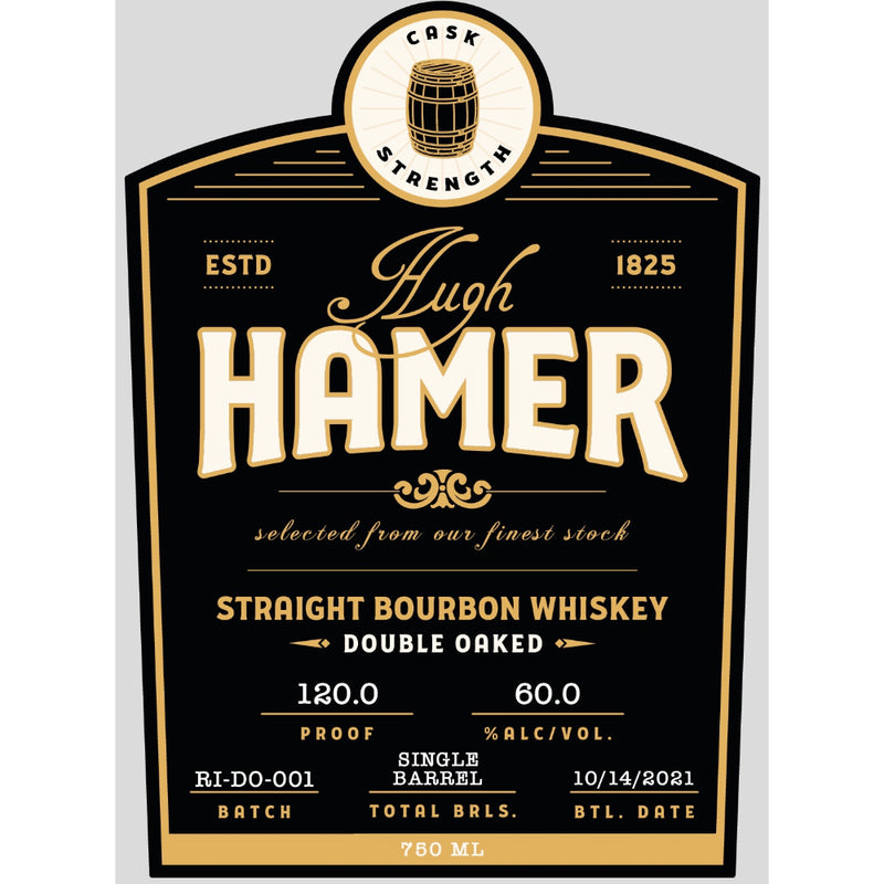 Hugh Hamer Double Oaked Straight Bourbon 120 proof