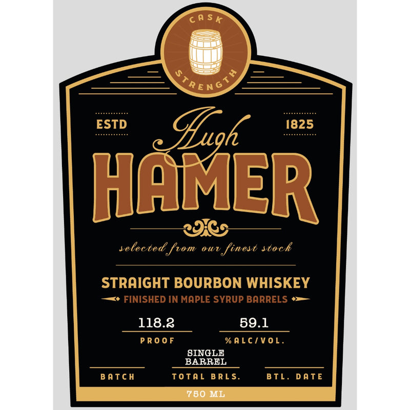 Hugh Hamer Single Barrel Bourbon Finished in Maple Syrup Barrels