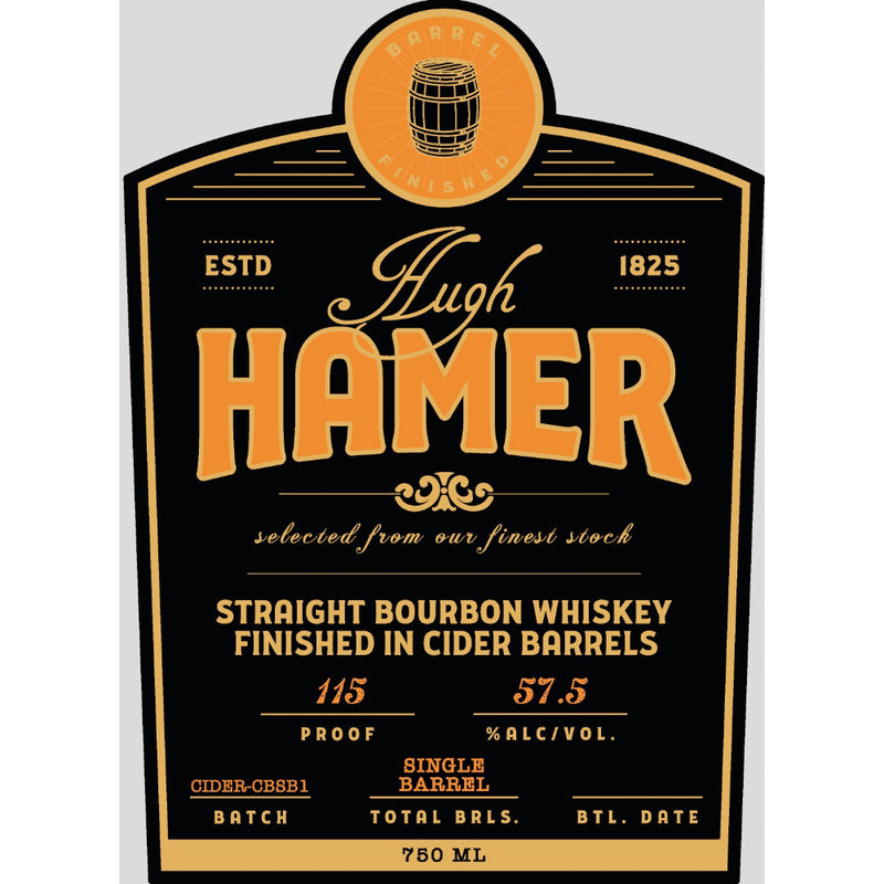 Hugh Hamer Straight Bourbon Finished in Cider Barrels