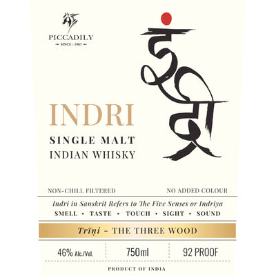 Indri Single Malt Indian Whisky Trīni