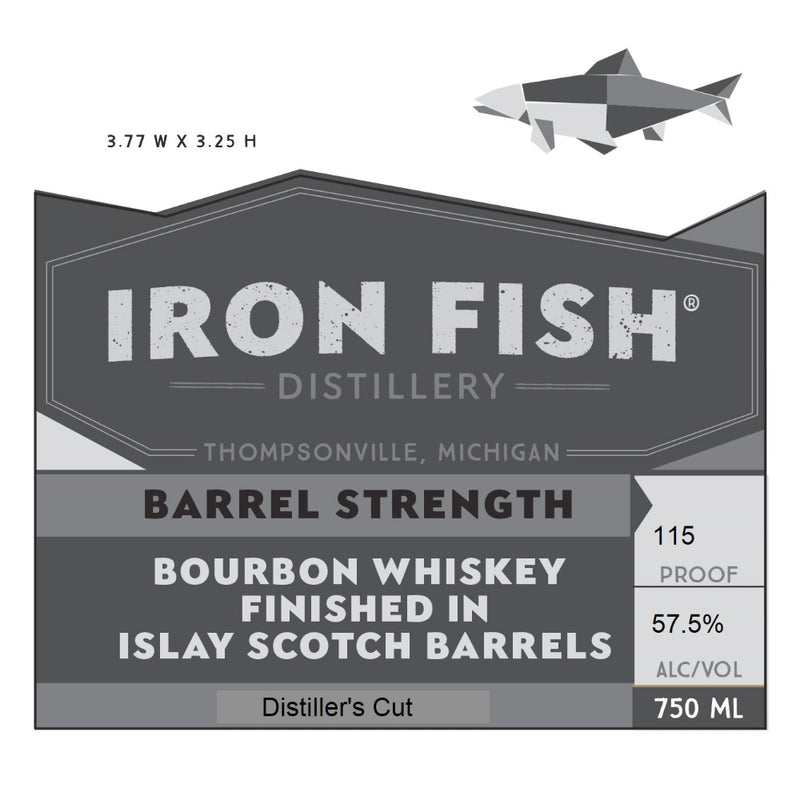 Iron Fish Barrel Strength Bourbon Finished In Islay Scotch Barrels